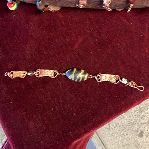 Handmade bracelet made from natural materials.